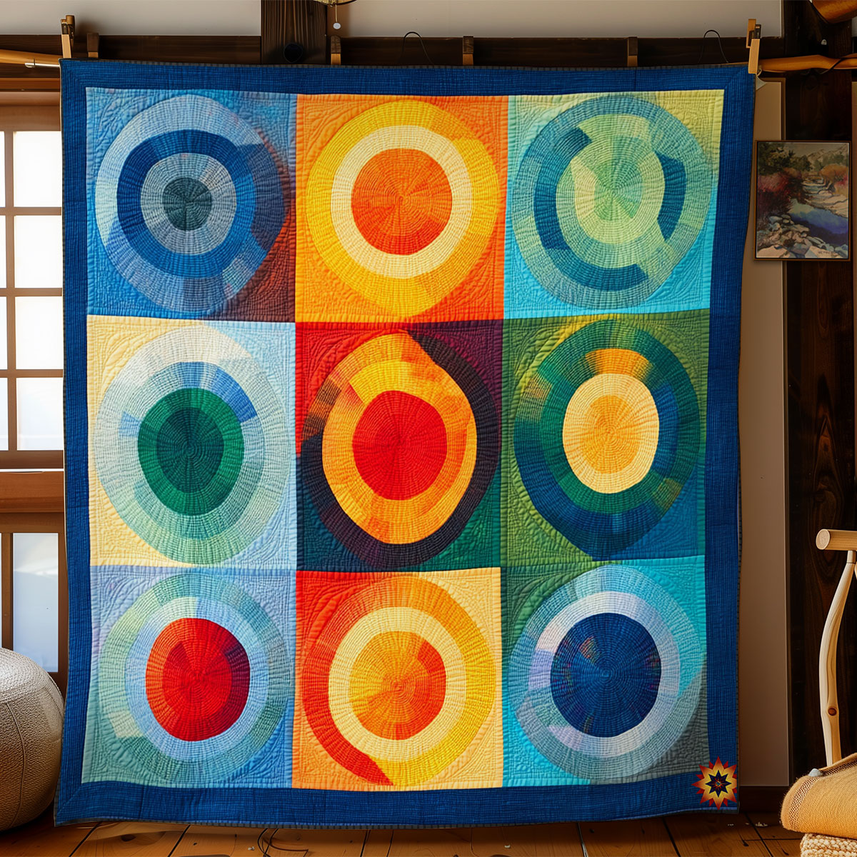 Colorful Circle Abstract WY1311015CL Quilt