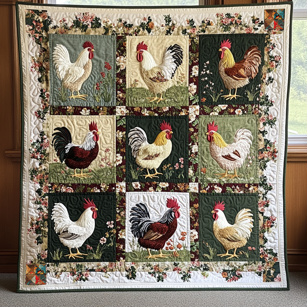 Love Chickens XR1012003CL Quilt