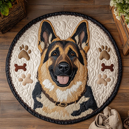 Cheerful Shepherd CP2104008CL Quilted Round Mat