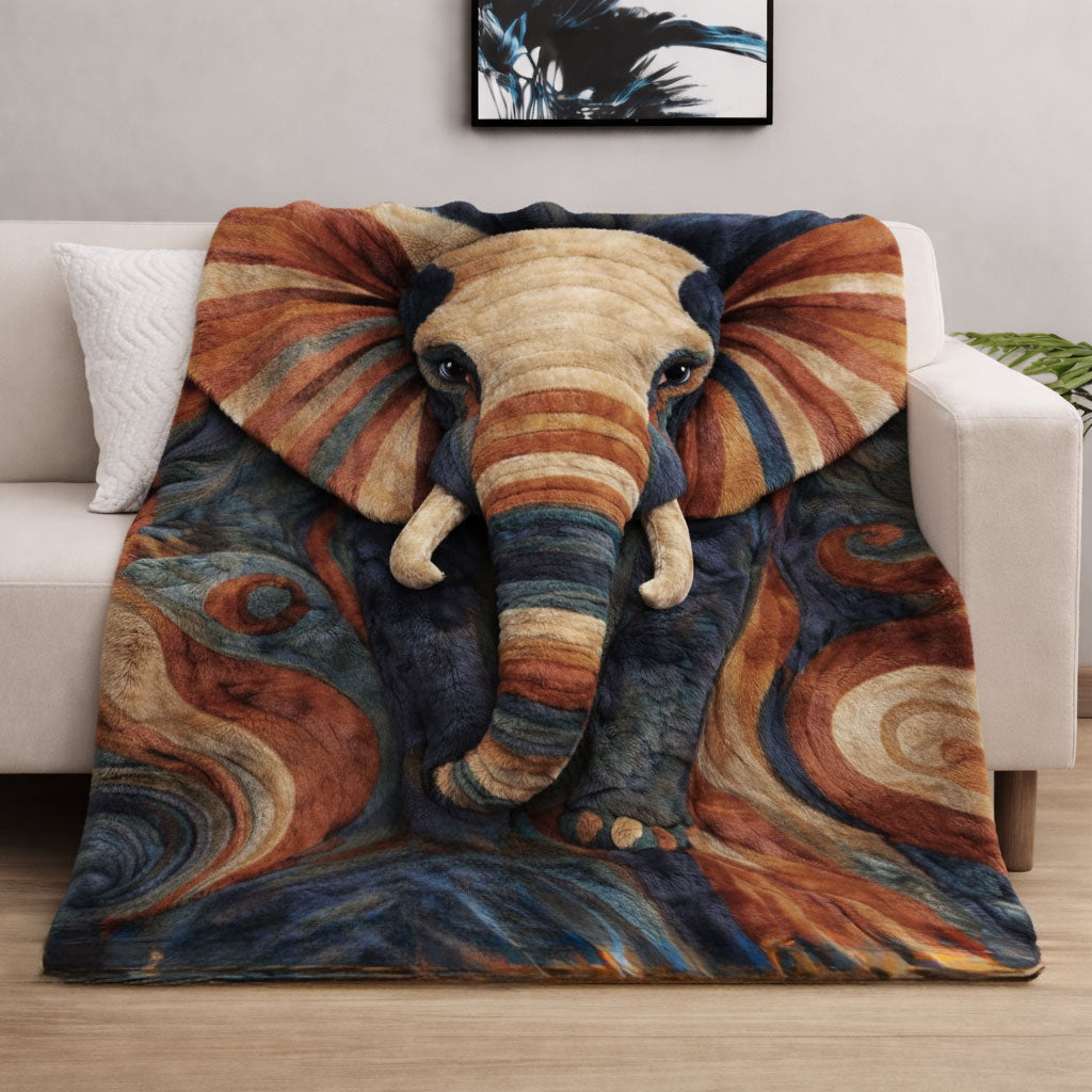 Elephant Spirit WN1501002CL Faux Fur Throw Blanket
