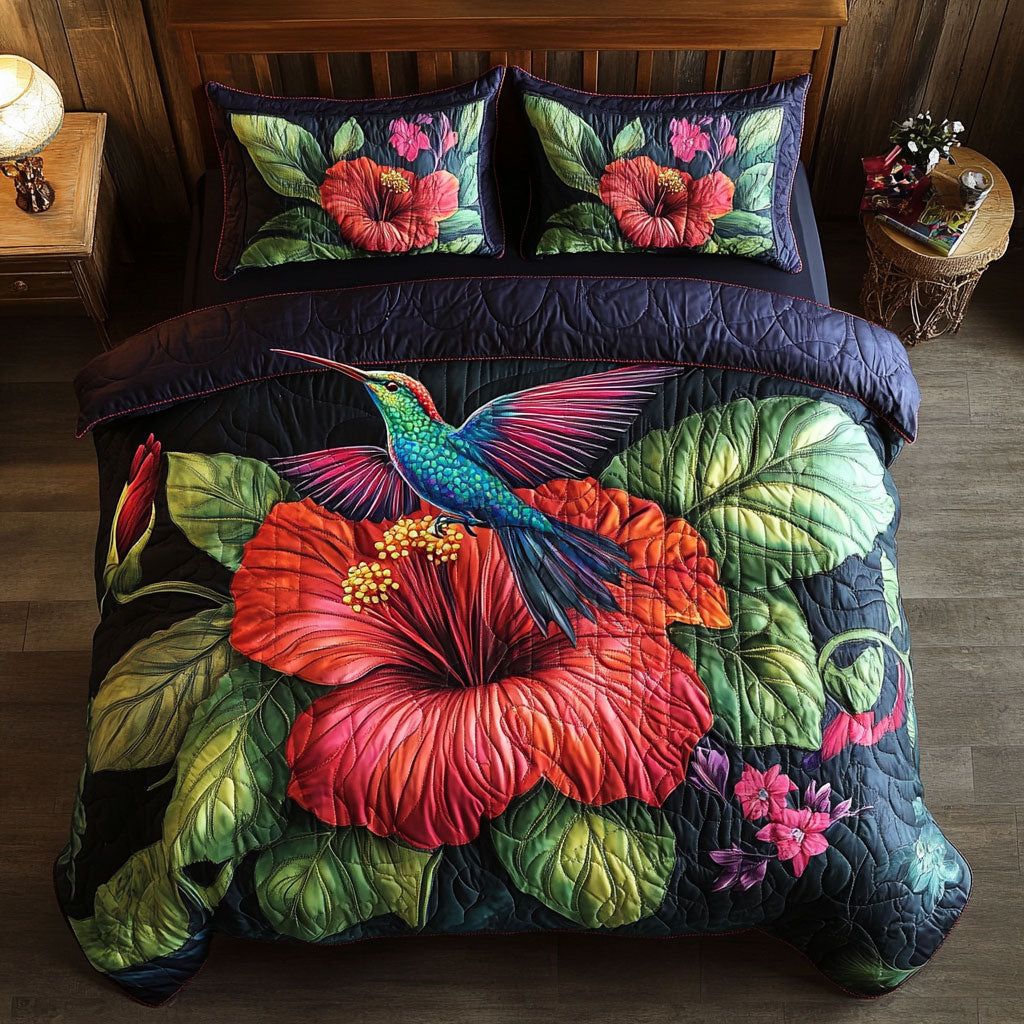 Hummingbird Red Hibiscus WT0703071CL Duvet Cover Set