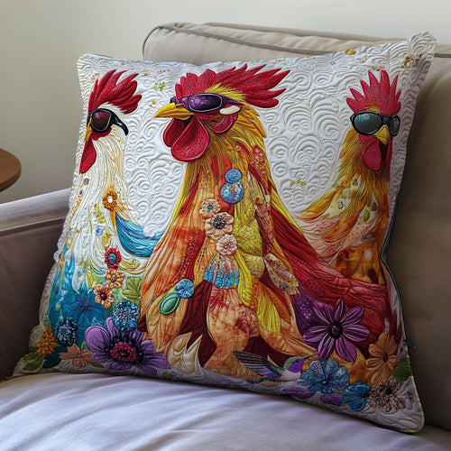 Sunglasses Chicken WY0612105CL Quilt Pillow Case