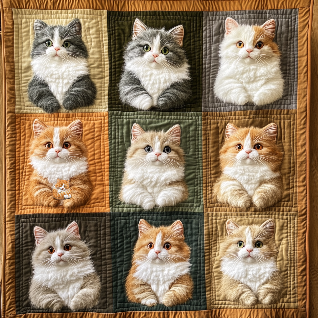 Cat So Cute YR0711010CL Quilt