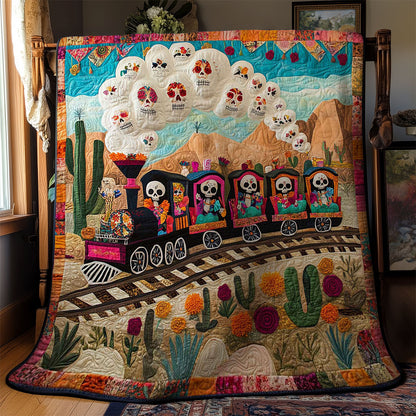 Day Of The Dead Fiesta Train WN2610051CL Quilt