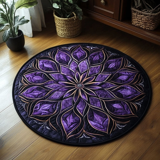 Purple Mandala CP1505002CL Quilted Round Mat
