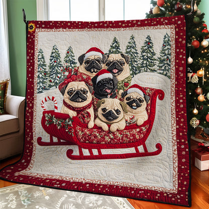 Christmas Bull Dog WY1411037CL Quilt