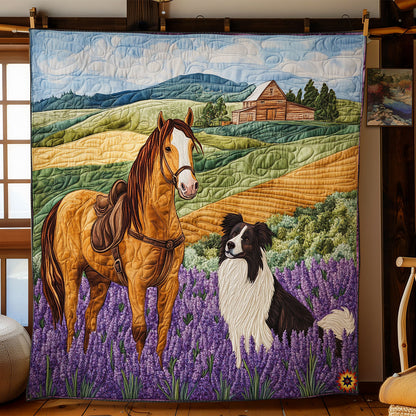 Horse And Border Collie WY1911102CL Quilt