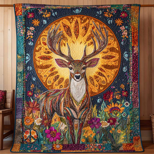 Floral Deer Glow WN2011072CL Quilt