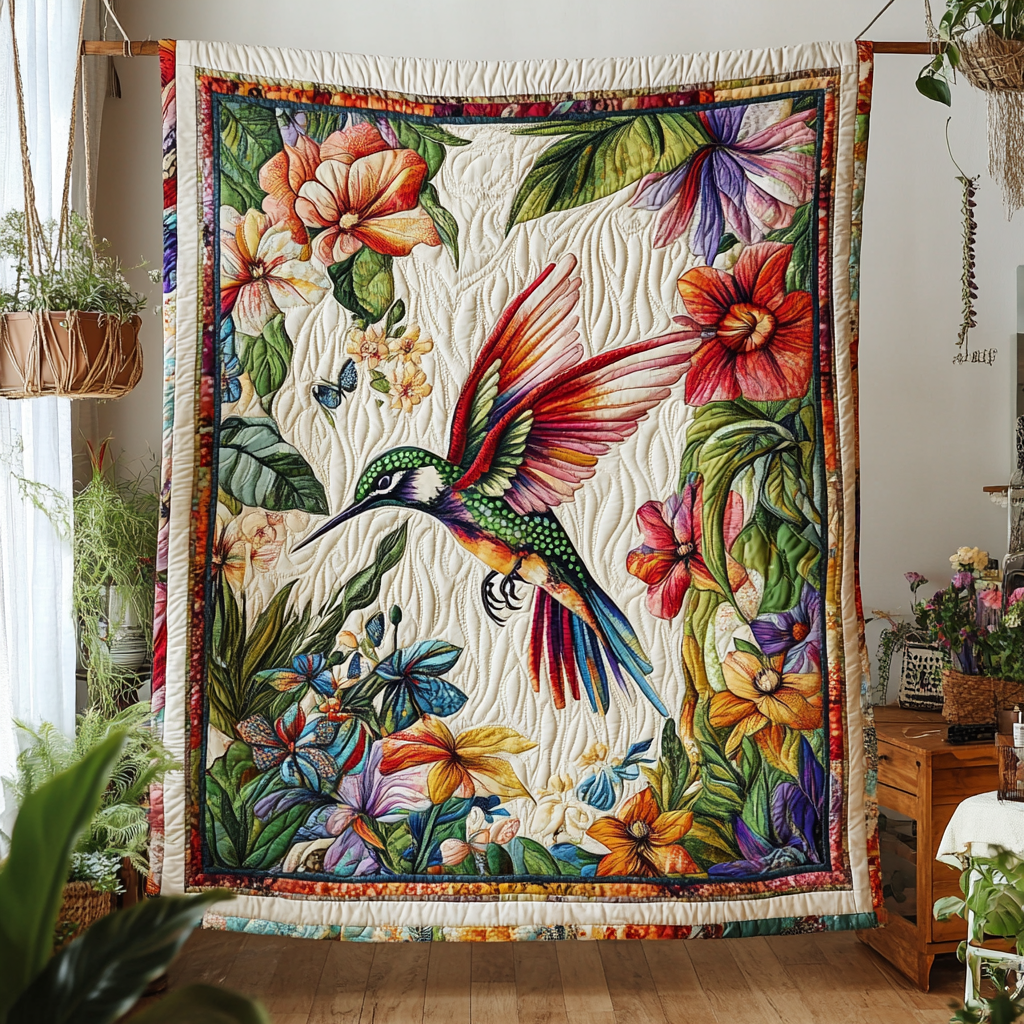 Hummingbird Flight Of Colors WN2309039CL Quilt