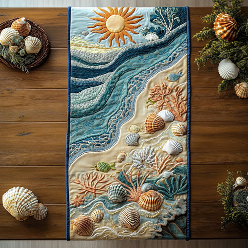 Coral Collection CP2304037CL Quilted Table Runner