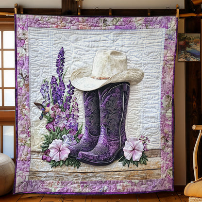 Purple Cowboy Boots WY0611027CL Quilt