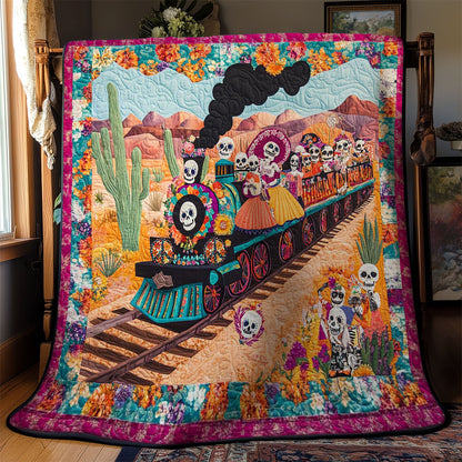 Day Of The Dead Fiesta Train WN2610050CL Quilt