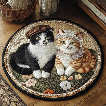 Vintage Meow Mates CP2705017CL Quilted Round Mat