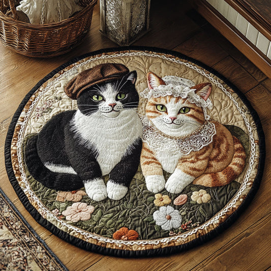 Vintage Meow Mates CP2705017CL Quilted Round Mat