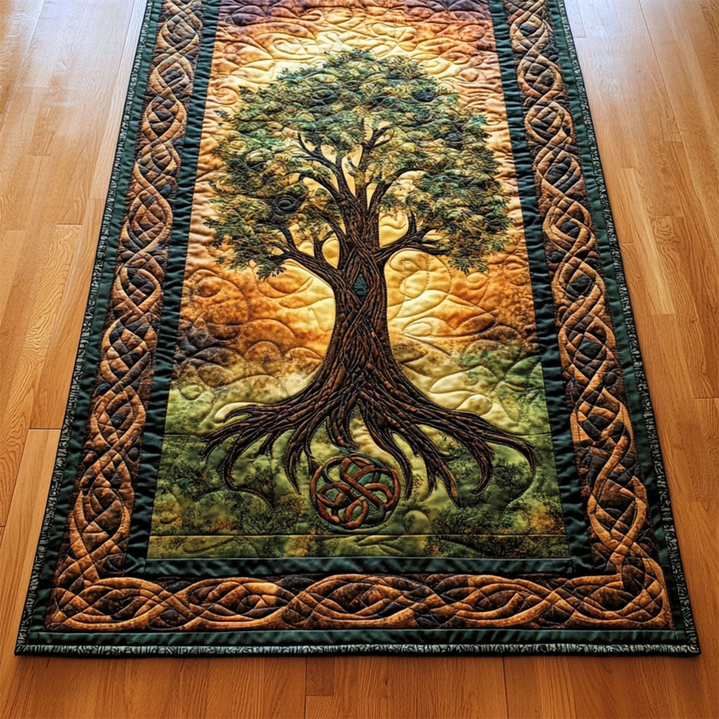 Glorious Tree Of Life WY2802045CL Quilted Table Runner