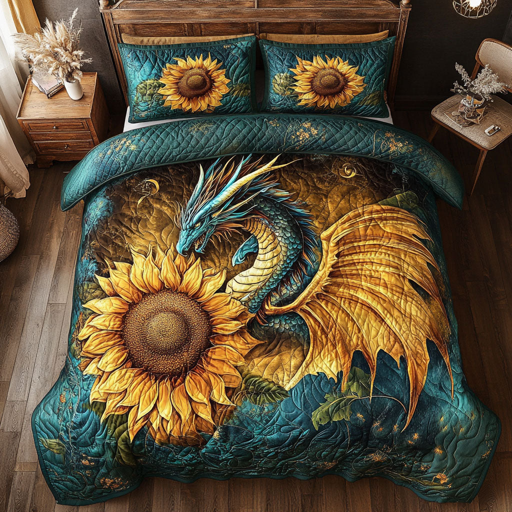 Dragon Green Sunflower WT1302001CL Duvet Cover Set