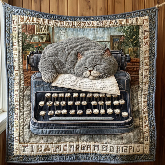 Typewriter Lazy Cat CP0606043CL Quilt