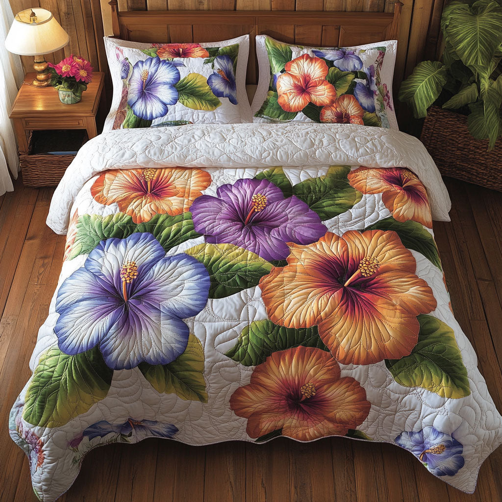 Hibiscus Flowers Color WT0703067CL Duvet Cover Set