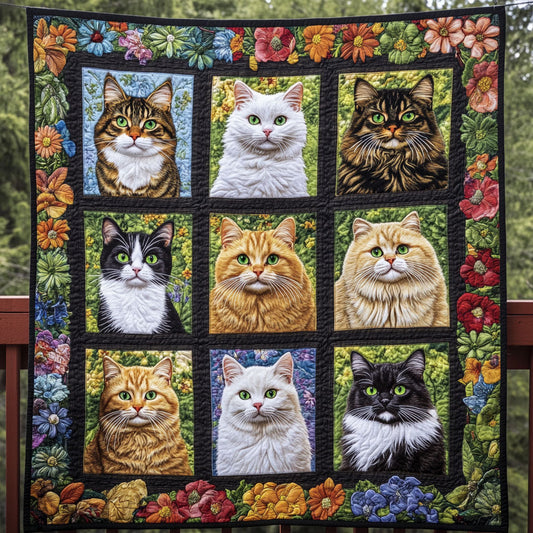 Cat Flower WT3009008CL Quilt