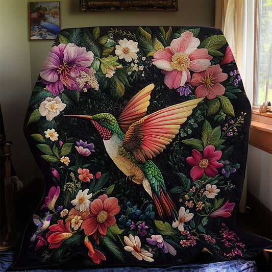 Flower Garden Hummingbird WY0611033CL Quilt