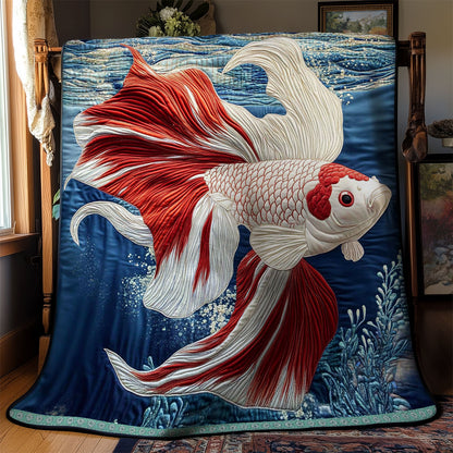 Red White Fish WX1411039CL Quilt