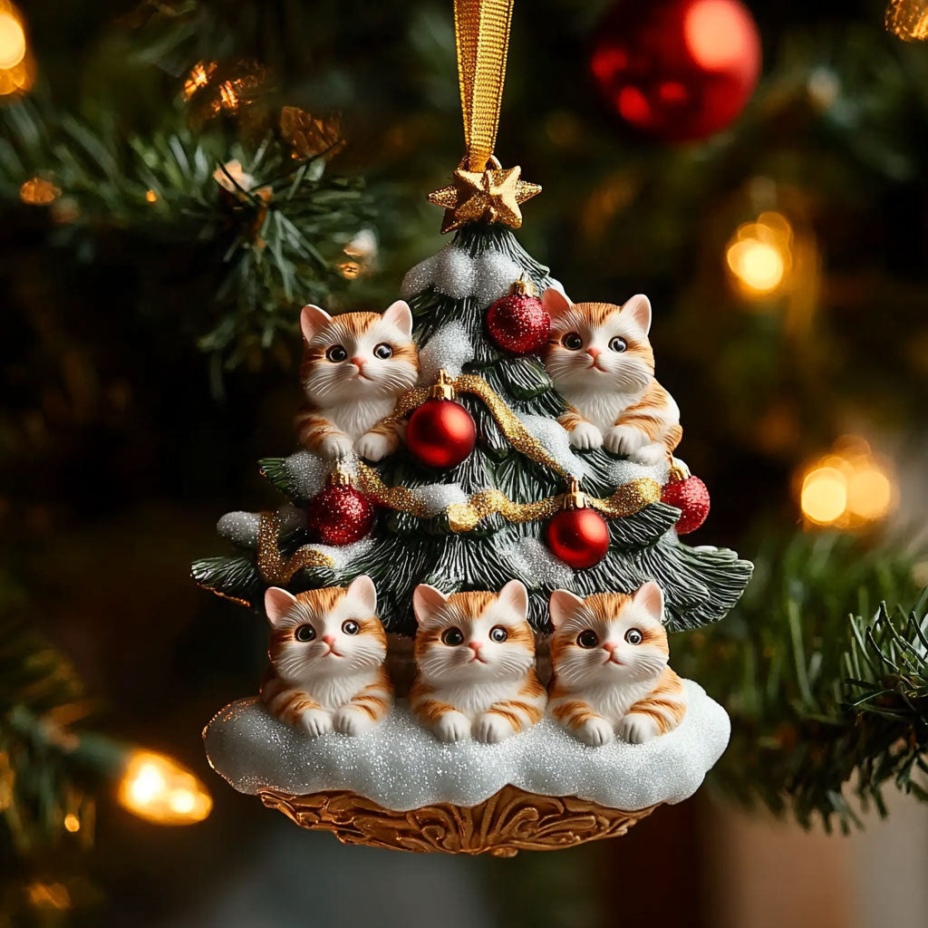 Cat Noel Night WN0811032CL Christmas Ornament