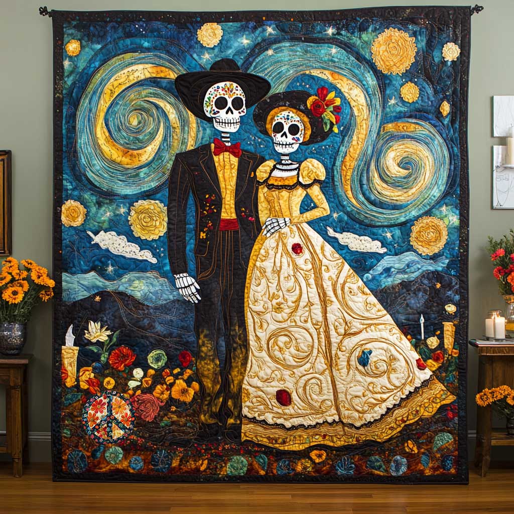 Day Of The Dead Van Gogh WN2810022CL Quilt