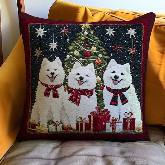 Christmas Samoyed WJ0611033CL Quilt Pillow Case