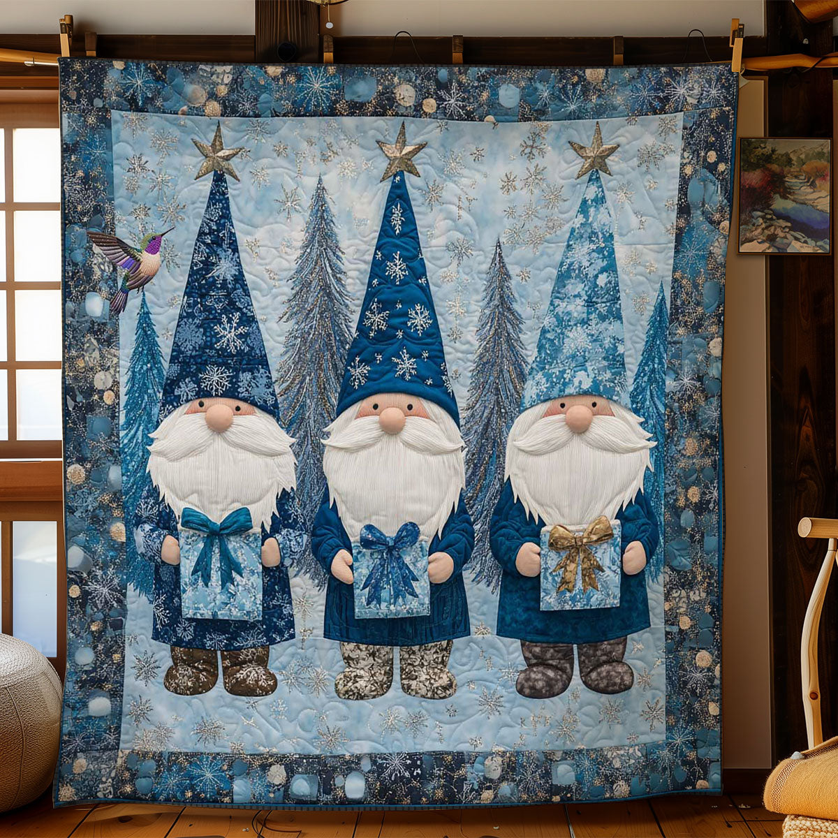 Snowflake Gnomes WN0512069CL Quilt