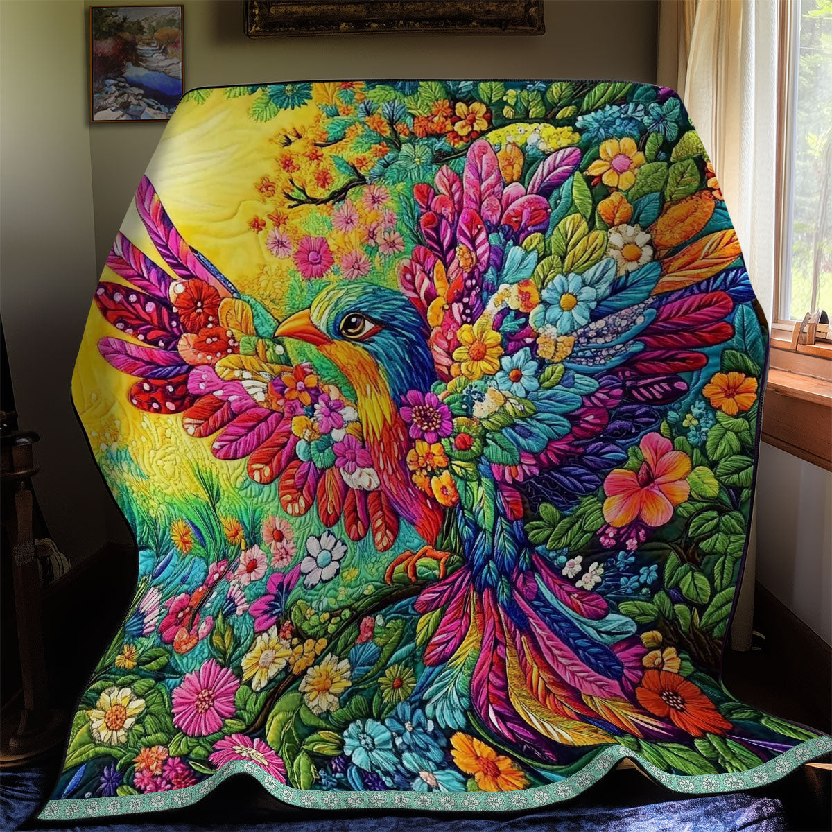 Vibrant Bird WX1411048CL Quilt
