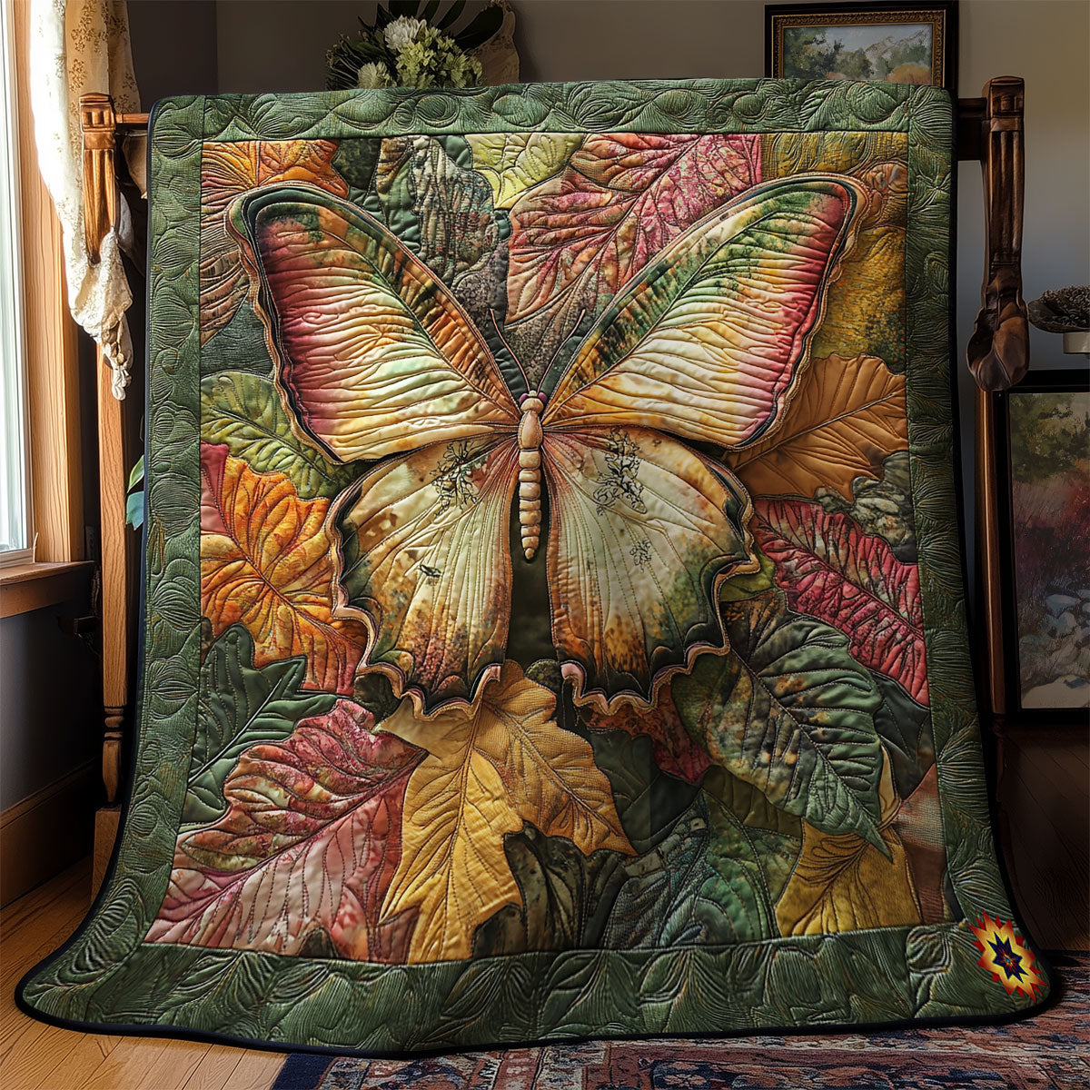 Leaves Butterfly WY1511020CL Quilt