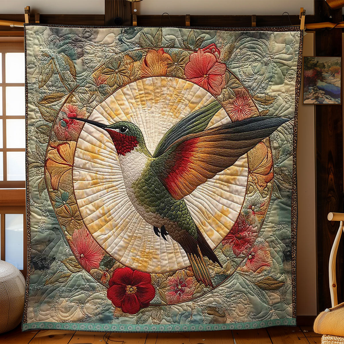 Hummingbird Charm WN2609027CL Quilt