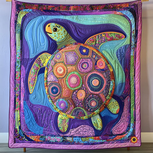 Colorful Wave Turtle WY0111005CL Quilt