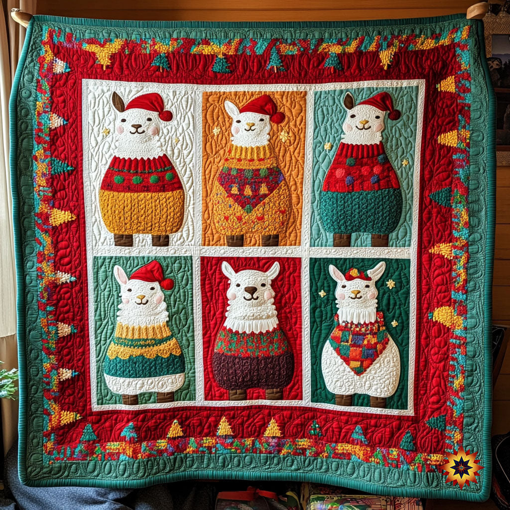 Christmas Llama WY1211002CL Quilt