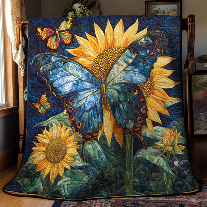 Butterfly Sunflower WY1911080CL Quilt