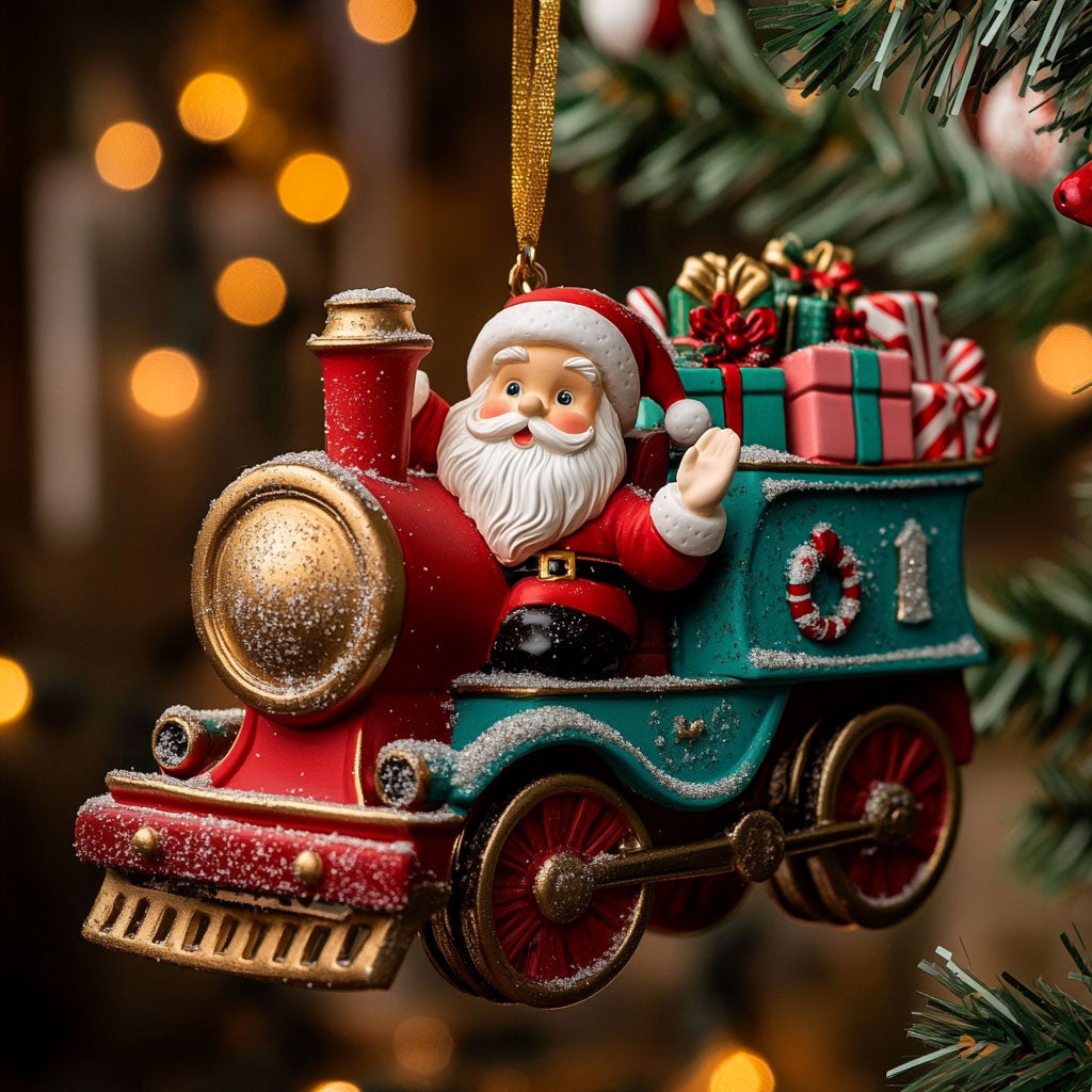 Santa Train CW2311036CL Christmas Ornament