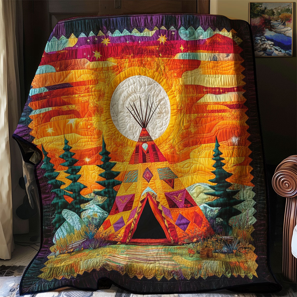 Sunlit Spirit Tepee WJ0301023CL Quilt