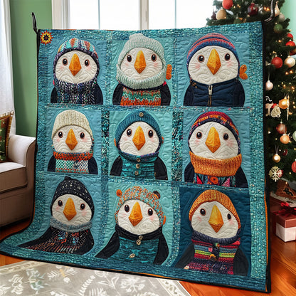 Winter Of Puffins WY1411039CL Quilt