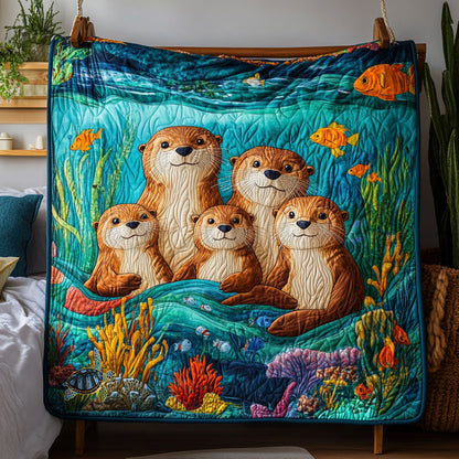 Otter Family WY1211005CL Quilt