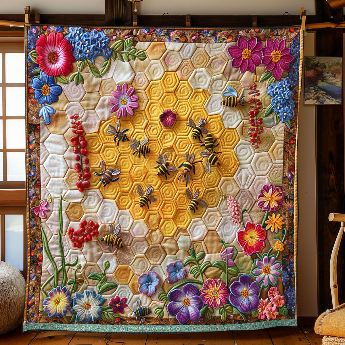 Cute Little Beehive WP0609013CL Quilt
