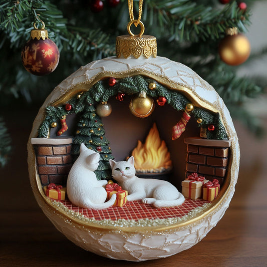 Fireside Felines CP1610002CL Christmas Ornament