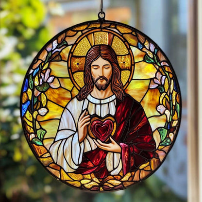 Heart Of Jesus WN2211083CL Stained Glass Suncatcher