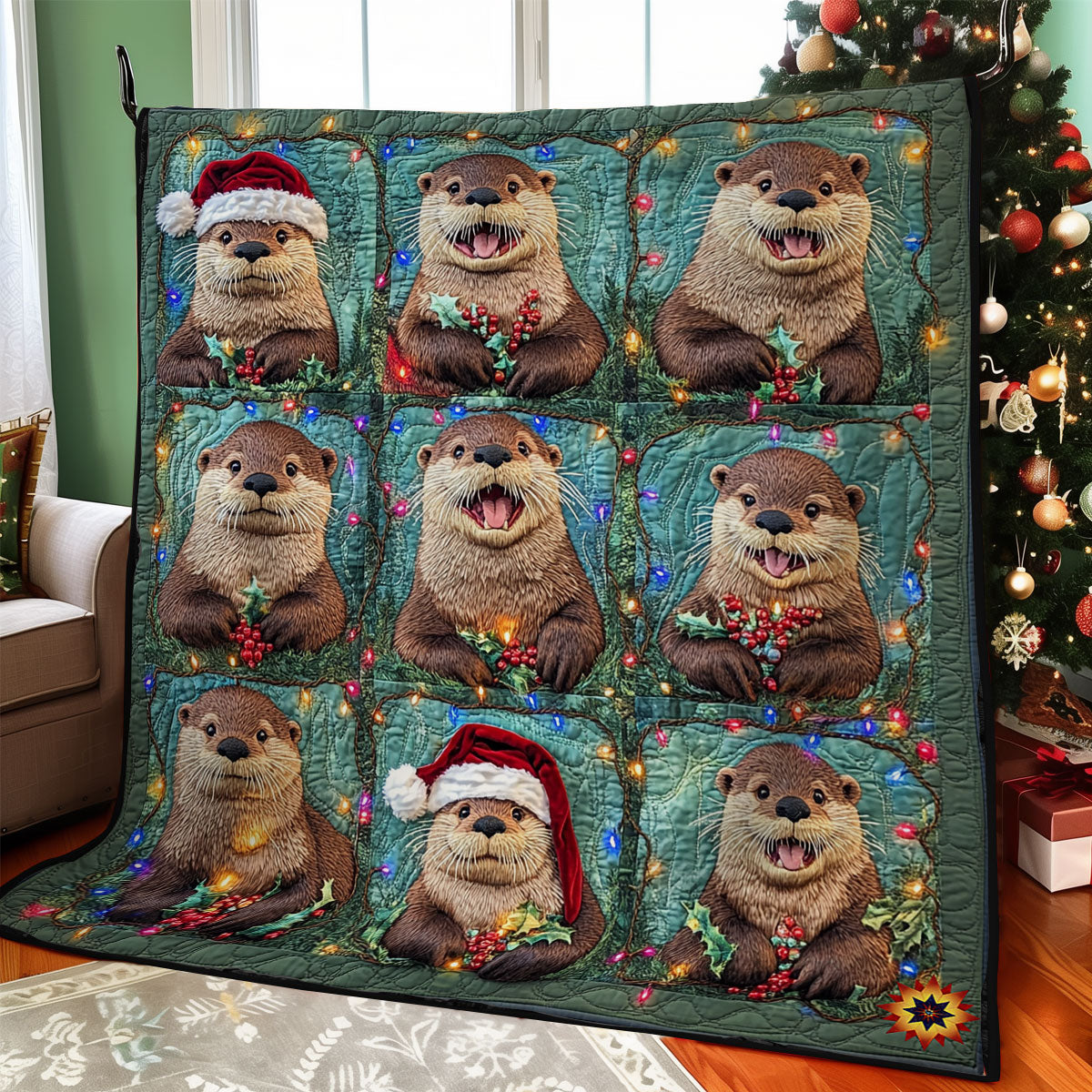 Christmas Of Otter WY1211046CL Quilt