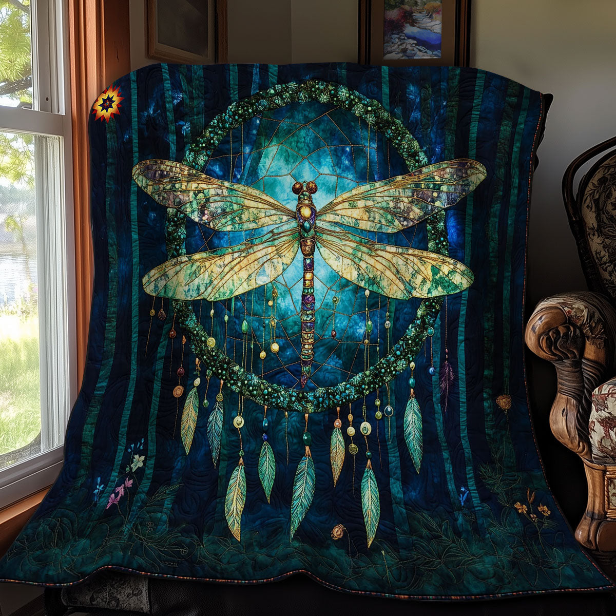 Mystic Dragonfly Dreamcatcher WY0312030CL Quilt