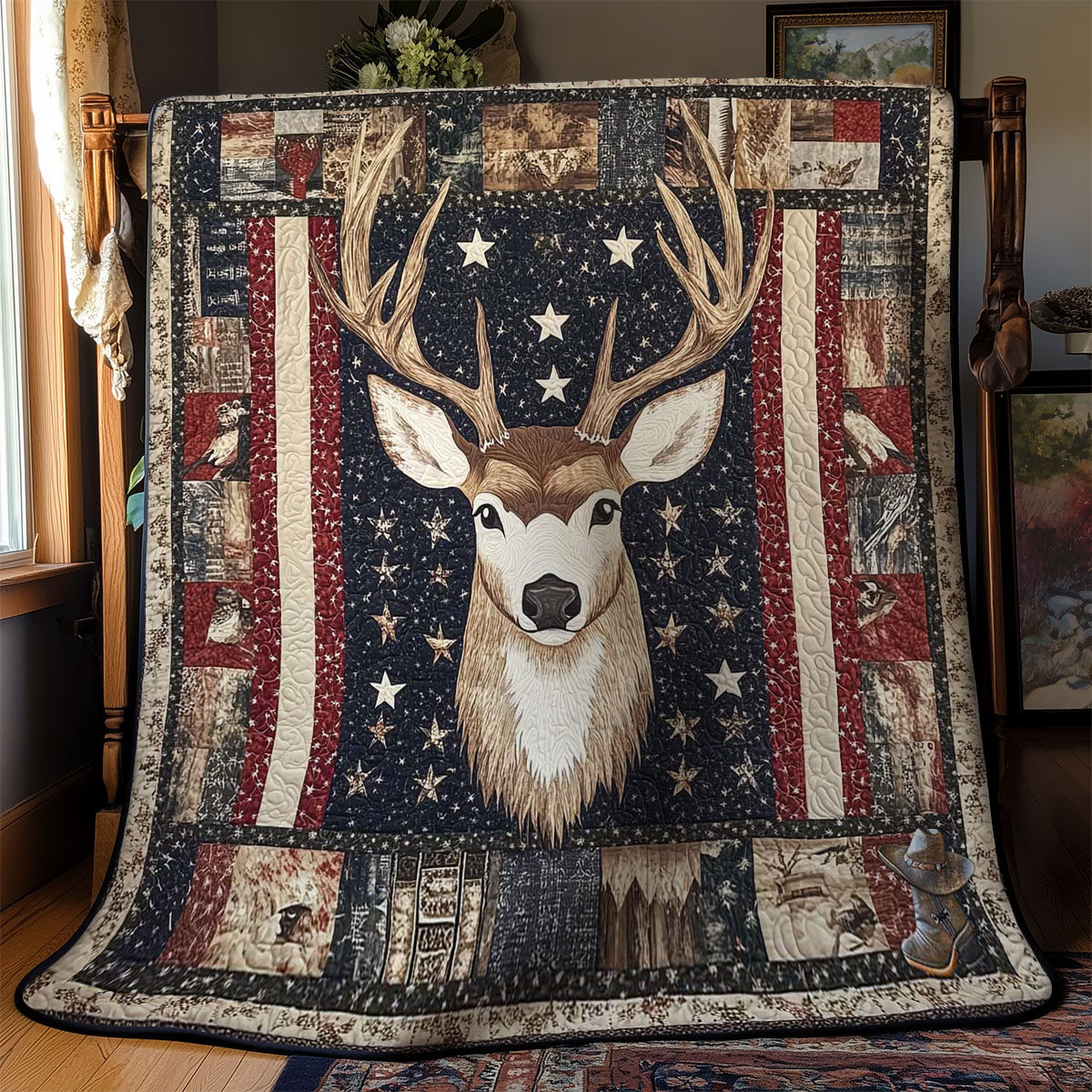 Native Deer Spirit WN2311083CL Quilt