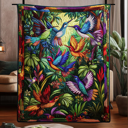 Hummingbird Tropical Forest  WU0411028CL Quilt