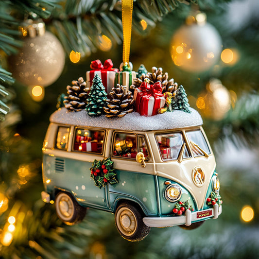 Winter Camper Van WN2310061CL Christmas Ornament