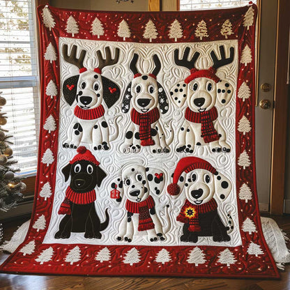 Christmas Dalmatian WP1710013CL Quilt