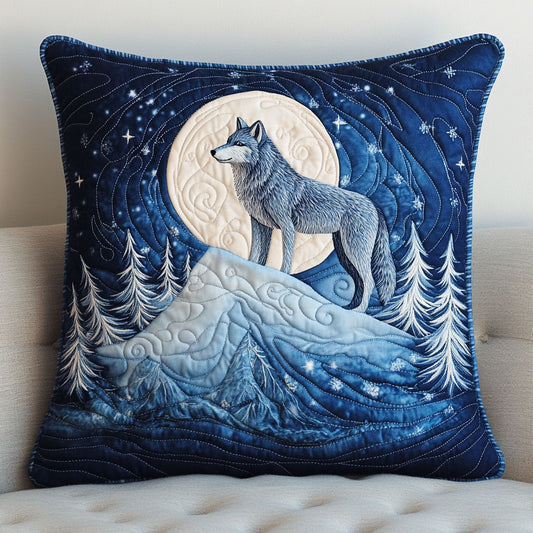 Wolf Moonlit Snow WT1403144CL Quilt Pillow Case