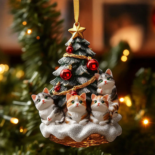 Tree Of Joy Cat WN0811071CL Christmas Ornament